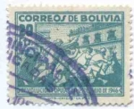 Stamps Bolivia -  Conmemoracion de la revolucion del 21 de Julio de 1946