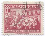 Stamps Bolivia -  Conmemoracion de la revolucion del 21 de Julio de 1946