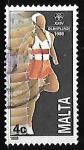 Stamps : Europe : Malta :  Juegos Olimpicos Seul 1988