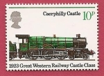 Stamps United Kingdom -  Locomotora - Caerphilly Castle