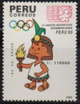 Stamps Peru -  4th  JUEGOS  DEPORTIVOS  SUDAMERICANOS.  PORTADOR  DE  ANTORCHA.
