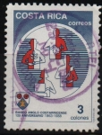 Stamps Costa Rica -  125th  ANIVERSARIO  DEL  BANCO  ANGLO  COSTARRICENSE