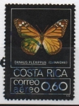 Stamps Costa Rica -  MARIPOSAS.  DANAUS  PLEXIPPUS.