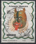 Stamps Mexico -  ARTESANIA  MEXICANA.  MASCARA  DE  TIGRE  ELABORADA  EN  MADERA.