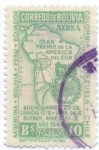 Stamps Bolivia -  conmemoracion de la carrera automovilistica Internacional Buenos Aires - Caracas