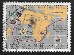 Sellos del Mundo : Africa : Mozambique : Mapa - Ruta a la India