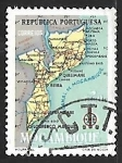 Stamps : Africa : Mozambique :  Mapa e Mozambique