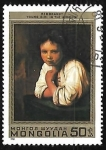 Stamps Mongolia -  Jovencita en la ventana