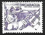 Sellos de America - Nicaragua -  Reforma agraria - Fabrica de algodon