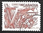 Stamps : America : Nicaragua :  Reforma agraria - Azucar