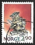 Stamps : Europe : Norway :  Ludvig leyendo una carta
