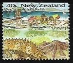 Stamps New Zealand -  Playa