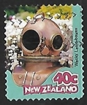 Stamps New Zealand -  Helmet