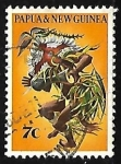 Stamps Oceania - Papua New Guinea -  Danza Nativa