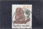 Sellos de Europa - Noruega -  ARDILLA