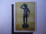 Stamps Yugoslavia -  Estatua de Bronce. (A. Milenkovic)