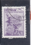 Sellos de Asia - Vietnam -  flores- SABINA