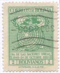 Sellos de America - Bolivia -  Conmemoracion del V aniversario de las Naciones Unidas