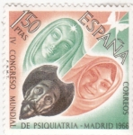 Stamps : Europe : Spain :  IV CONGRESO DE PSIQUIATRIA (30)