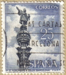 Stamps Spain -  Monumento a Colon en Barcelona