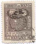Stamps Bolivia -  Conmemoracion del V aniversario de las Naciones Unidas