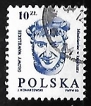 Stamps Poland -  Escultura - hombre con sombrero