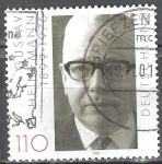 Stamps Germany -  Cent del nacimiento de Gustav Heinemann,politico,presidente de la RFA(1969-1974).