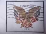 Stamps United States -  Estampado de Águila en Franqueo -  Sello Franqueado.