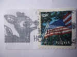 Stamps United States -  Bandera.