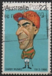 Stamps Australia -  DARBY  MUNRO,  CARICATURA  DE  TONY  RAFTY.