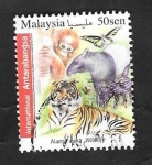 Stamps : Asia : Malaysia :  Fauna animal, diversos animales