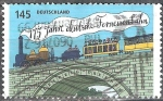 Sellos de Europa - Alemania -  175 años de ferrocarril alemán de larga distancia.