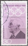 Stamps Germany -  Pierre de Coubertin (fundador de los Juegos Olímpicos modernos).