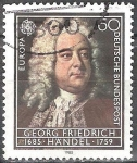 Stamps Germany -  Europa-CEPT.Georg Friedrich Händel (1685-1759), compositor.