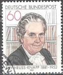 Stamps Germany -  Centenario del nacimiento de Elly Heuss-Knapp (reformador social).
