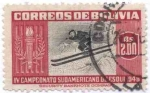 Stamps Bolivia -  Conmemoracion del V Campeonato sudamericano de Atletismo