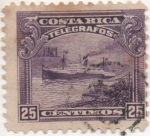 Stamps Costa Rica -  Telegrafo Y & T Nº 15
