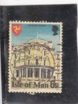 Stamps Europe - Isle of Man -  EDIFICIO DEL GOBIERNO