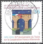Stamps Germany -  40 años de acuerdo de cooperación franco-alemana, 1963-2003.