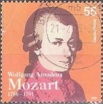 Sellos de Europa - Alemania -  250 Aniv de Wolfgang Amadeus Mozart,compositor importante (Clásico vienés). 