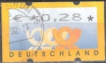 Stamps Germany -  Etiquetas de ATM,Emblema postal,DBP.