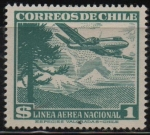 Stamps : America : Chile :  AEROPLANO  Y  PINO  ARAUCANO
