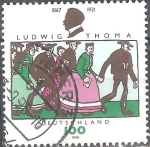 Stamps Germany -  75º aniversario de la muerte de Ludwig Thoma.