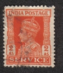 Stamps : Asia : India :  King George VI - Official