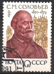 Stamps Russia -  HISTORIADOR  S. M. SOLOVIEV  (1820-1879)