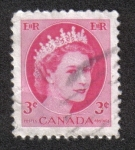 Stamps : America : Canada :  Reina Isabel II Definitivos 1954-62 - Retrato salvaje