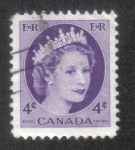 Sellos de America - Canad� -  Reina Isabel II Definitivos 1954-62 - Retrato salvaje
