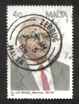 Stamps Malta -  Sir Luigi Preziosi (ophthalmologist)