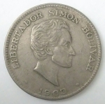monedas de America - Colombia -  1963 error 50 centavos