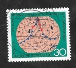 Stamps Germany -  610 - 100 años de colaboración internacional en materia metereológica